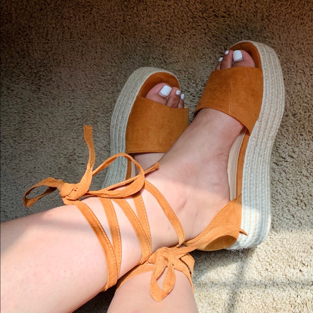 Strappy tan sandals